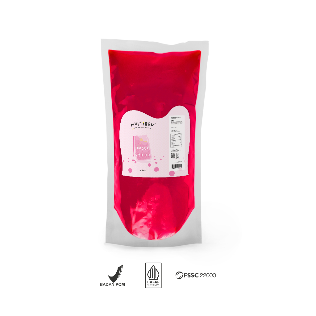 Multibev Sirup Rasa Es Doger, Sirup Halal Minuman Kekinian ala Kafe botol pouch