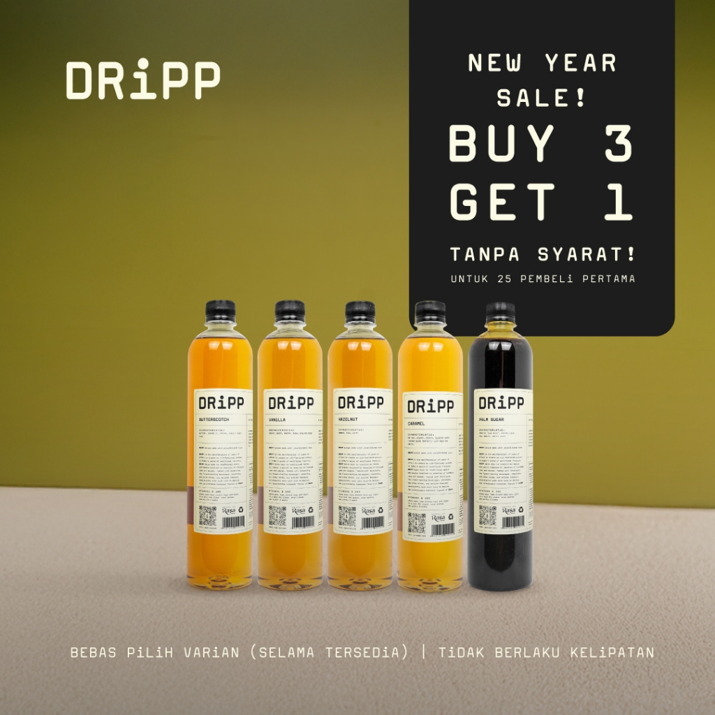 DRiPP Flavour Buy 3 Get One Full Size Random Rasa