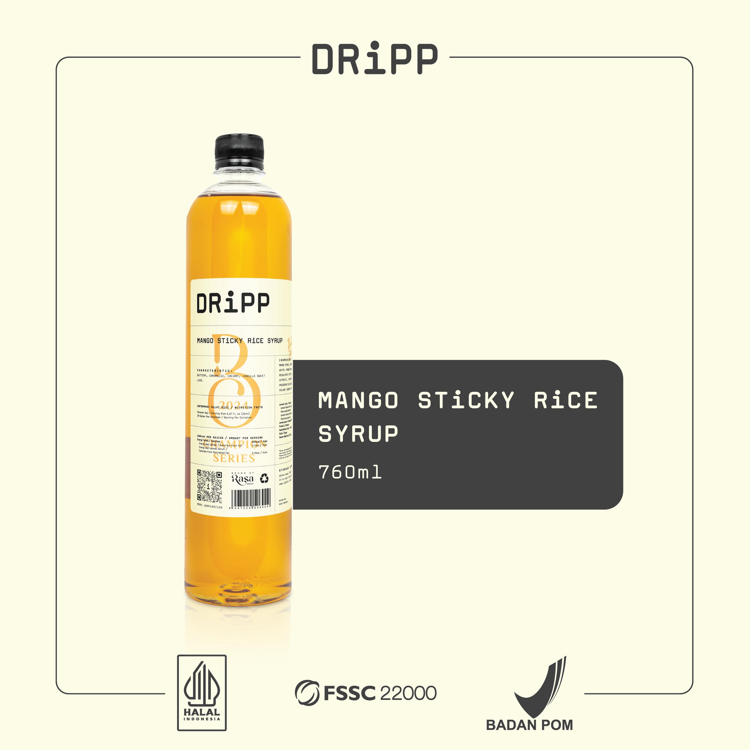 DRiPP Mango Sticky Rice - Perasa Minuman Berbentuk Sirup Mango Sticky Rice Untuk HORECA