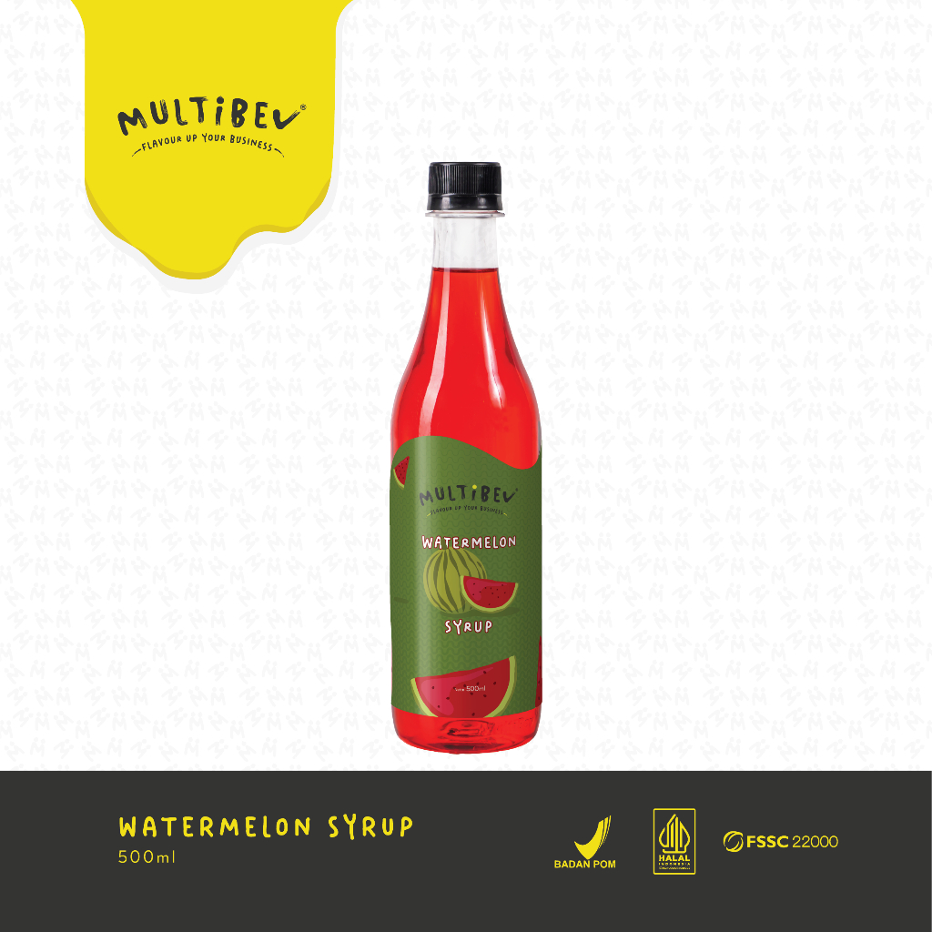 Multibev Sirup Rasa Watermelon, Sirup Halal Minuman Kekinian ala Kafe