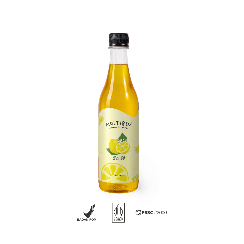Multibev Syrup Rasa Yuzu, Sirup Halal Minuman Kekinian ala Kafe syrup jeruk botol pouch